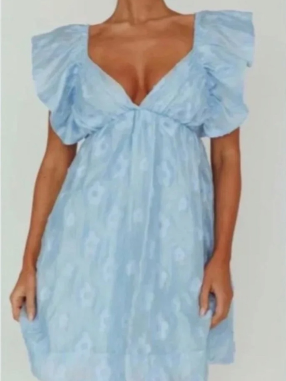Thirty Thirty Floral Ruffle Babydoll Mini Dress